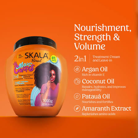 Mais Crespos skala 2ni treatment cream leave in for strength hydration + detangling